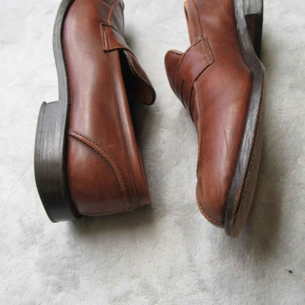 Allen Edmonds Randolph‎ Dress Shoes Mens 10 Brown Leather Penny Loafers USA Made
